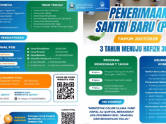 PENERIMAAN SANTRI BARU (PSB) PONDOK PESANTREN HAMALATUL QURAN YOGYAKARTA T.A 2027 / 2028